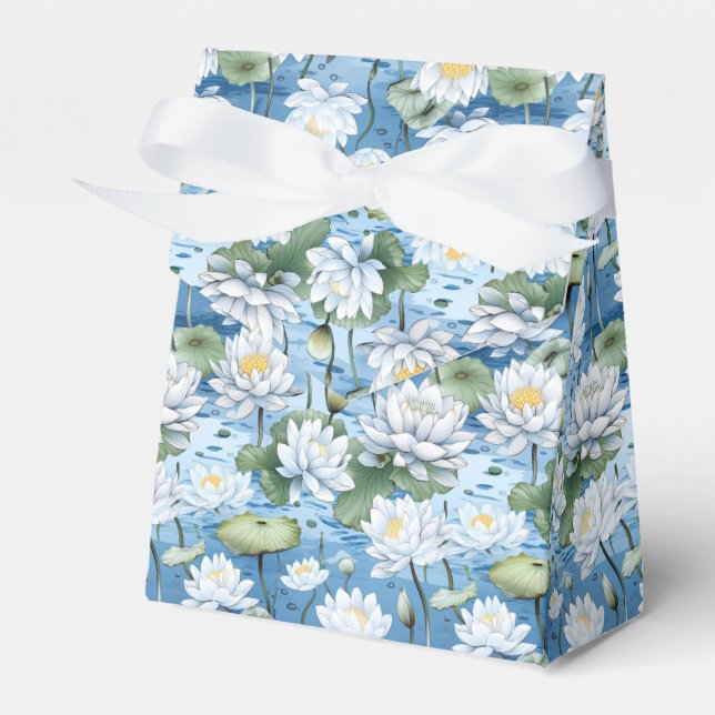 Elegante Blume mit Blütenlotus Geschenkschachtel (Vorderseite)