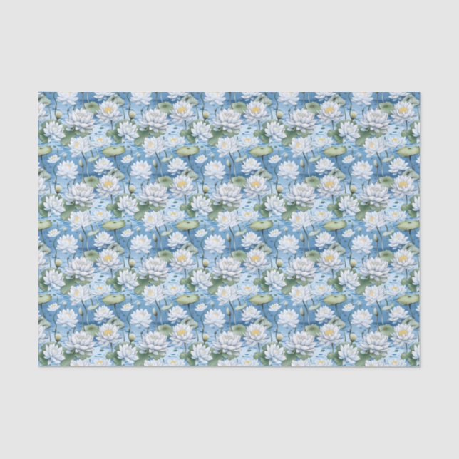 Elegante Blume mit Blütenlotus Seidenpapier (Vorderseite)