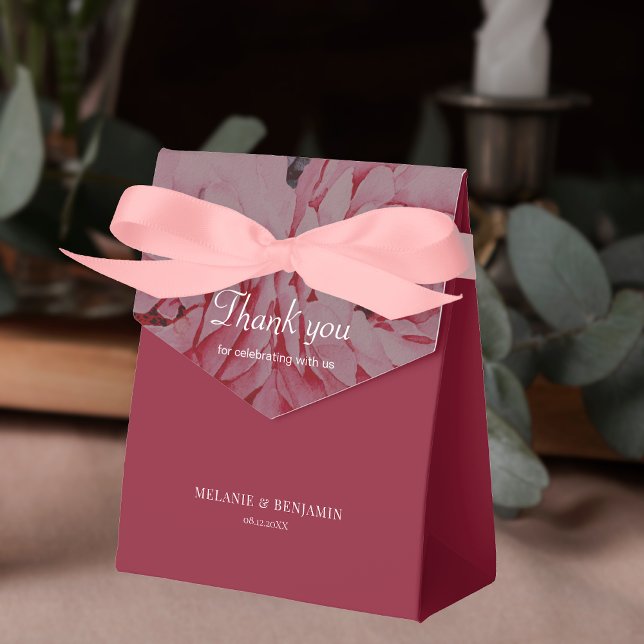 Elegante Blume Personalisiert Wedding Danke Geschenkschachtel (Elegant Flower Personalized Wedding Thank You Favor Boxes)
