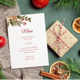 Elegante Blume Pines Menükarte