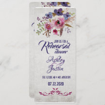 Elegante Blume Probe Abendessen Karten