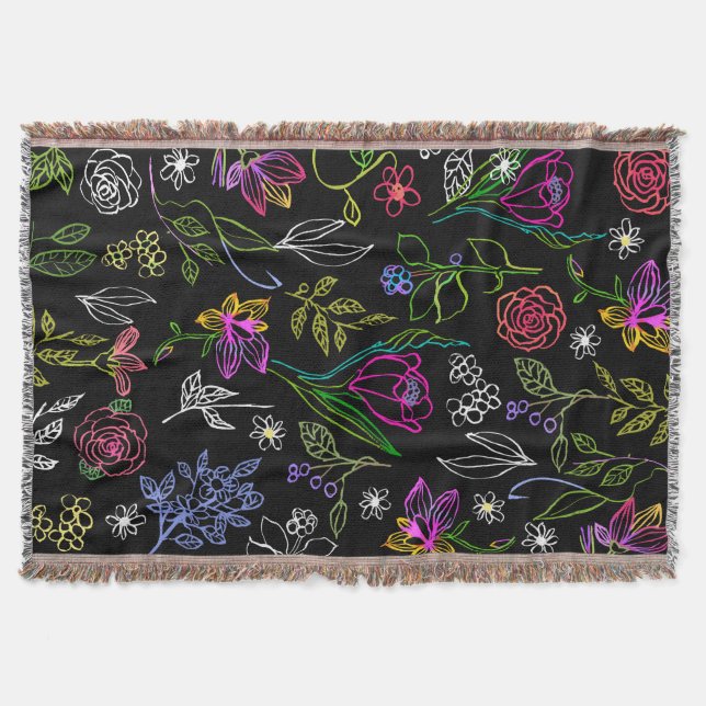 Elegante Blume Sketch Multi-Konturen-Fußleiste Decke (Vorderseite)