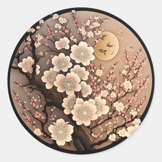 Elegante Blume Stickers (Vorderseite)