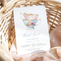 Elegante Blume Tea Cup mit Blume Bridal Brunch