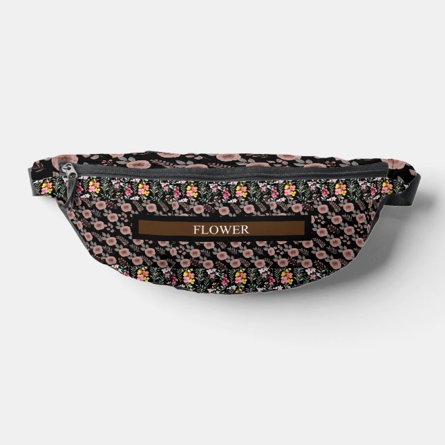 Elegante Blume Wasserfarbe individuell anpassen Bauchtasche (Ablage )