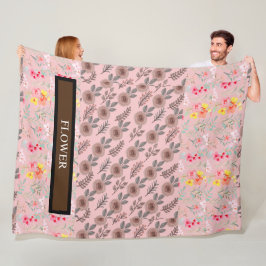 Elegante Blume Wasserfarbe individuell anpassen Fleecedecke