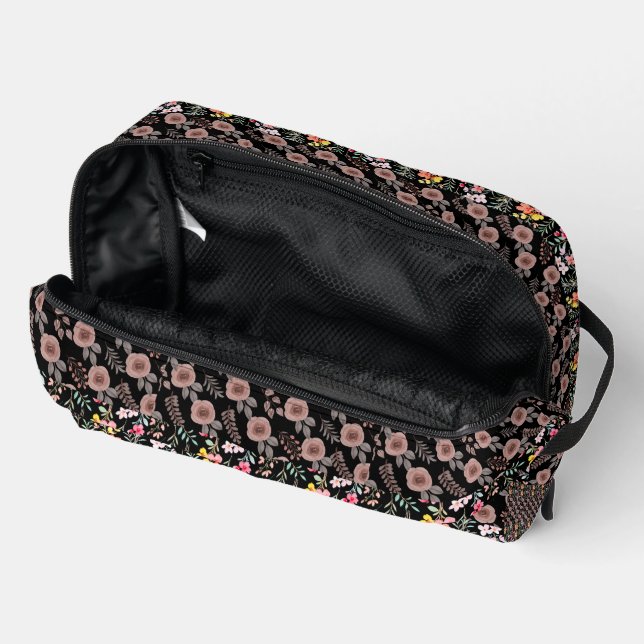 Elegante Blume Wasserfarbe individuell anpassen Waschbeutel (Offen)