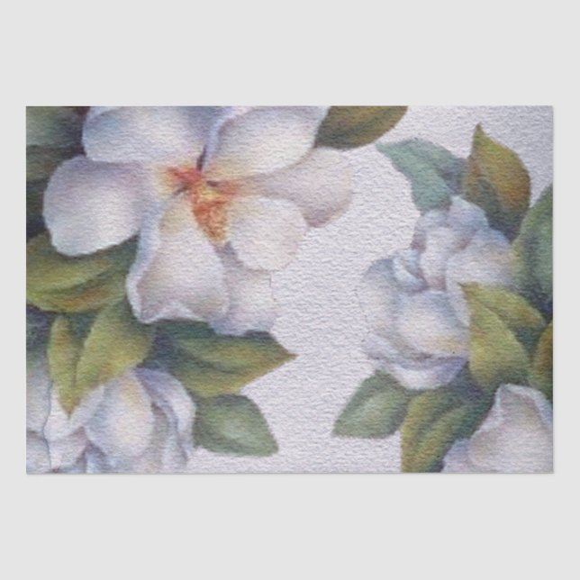 Elegante Blume Watercolor Seidenpapier (Vorderseite)