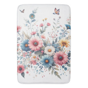 Elegante Blumen Badematte