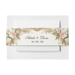Elegante Blumen Bauch Band 12x18 Wedding Einladung