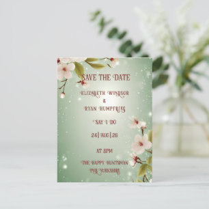 Elegante Blumen Blossom Hochzeit Einladungen