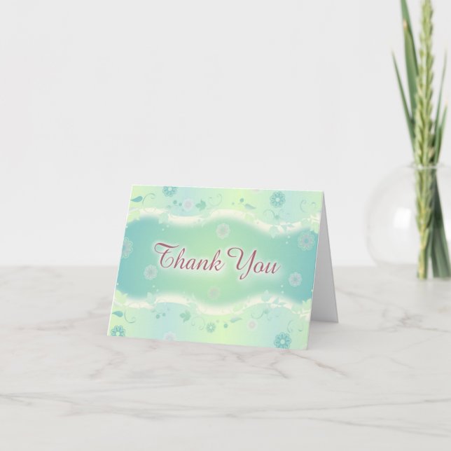 Elegante Blumen danken Ihnen zu kardieren Dankeskarte (Vorderseite)