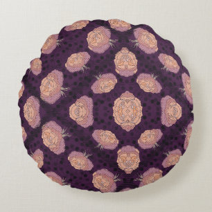 Elegante Blumen-Decke – Cozy Botanical Wurfdecke Rundes Kissen