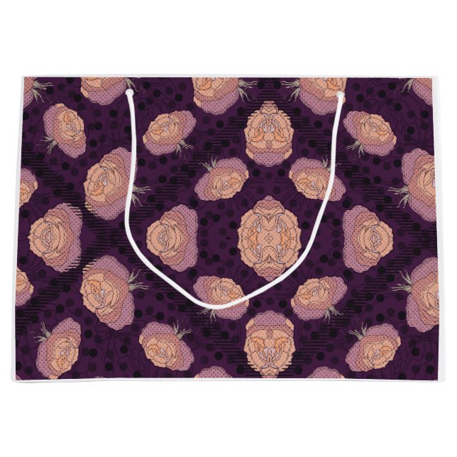 Elegante Blumen-Decke – Gemütliche botanische Über Große Geschenktüte (Vorderseite)