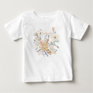 Elegante Blumen Femininer Spruch Baby T-shirt