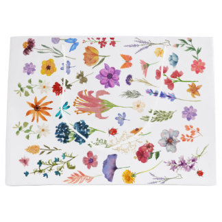 Elegante Blumen-Geschenktasche Große Geschenktüte