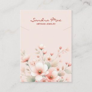 Elegante Blumen-Halsketten-Schmuckanzeigekarte Visitenkarte