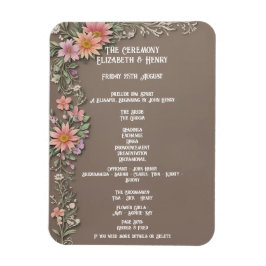 Elegante Blumen Hochzeit Einladung individuell anp Magnet