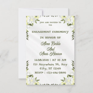 Elegante Blumen-Hochzeitseinladung Einladung