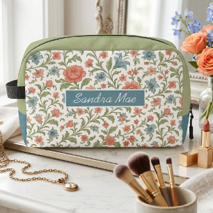 Elegante Blumen-Kunst-Muster-Kosmetiktasche im Chi Waschbeutel