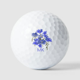 Elegante Blumen Mit Monogramm Ladys Golfball
