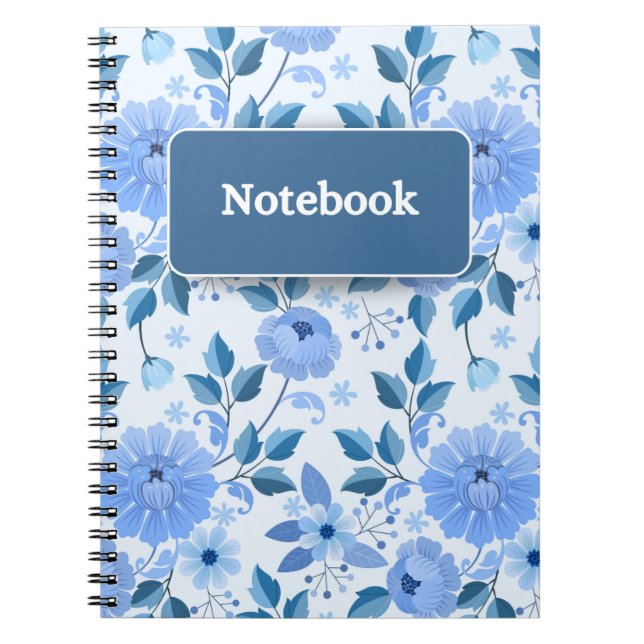 Elegante Blumen Notizblock (Vorderseite)