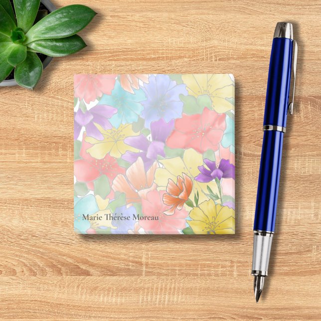 Elegante Blumen Post-it Klebezettel (Von Creator hochgeladen)