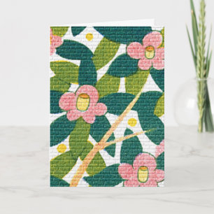 Elegante Blumen & Reben Karte