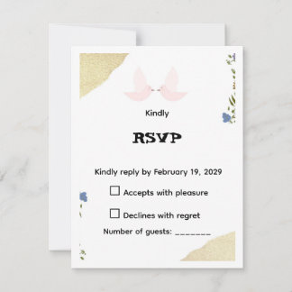 Elegante Blumen-RSVP-Karte RSVP Karte
