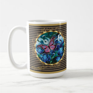Elegante Blumen & Schmetterling Muttertag Tasse