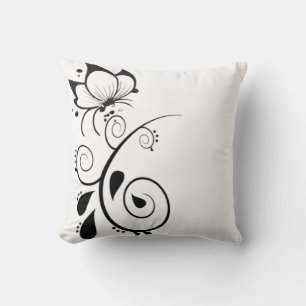 Elegante Blumen-Schmetterlingsdesign-Kissen Kissen