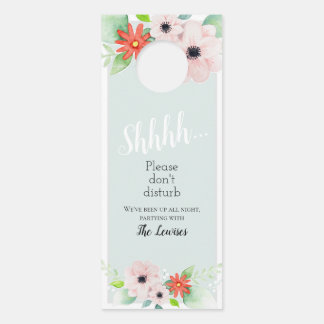 Elegante Blumen stören den Empfang von Hochzeiten  Türanhänger