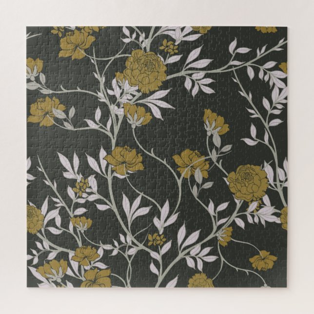 Elegante Blumen: Vintages Musterdesign. (Vertikal)
