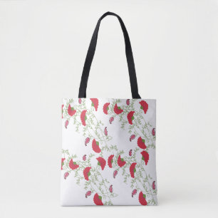Elegante Blumen-Volkskunst-Leinwand-Tasche Tasche