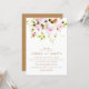 Elegante BlumenAquarell-Hochzeits-Einladung Einladung (Vorderseite/Rückseite Beispiel)