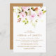 Elegante BlumenAquarell-Hochzeits-Einladung Einladung (Vorne/Hinten)