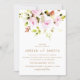 Elegante BlumenAquarell-Hochzeits-Einladung Einladung (Vorderseite)