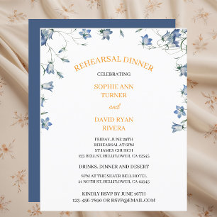 Elegante Blumenblume Budget Probe Abendessen Flyer