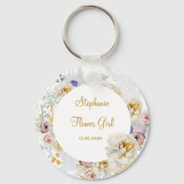 Elegante Blumenblume Girl Wedding Gift Schlüsselan Schlüsselanhänger