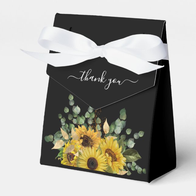 Elegante Blumenblumen Danke für Ihre Hochzeit Geschenkschachtel (Vorderseite)