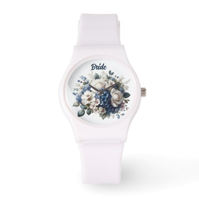 Elegante Blumenbride Watch - Hochzeitstag Armbanduhr (Vorderseite)