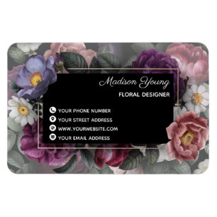 Elegante Blumendesigner-Gewohnheit Magnet
