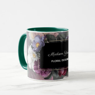 Elegante Blumendesigner-Gewohnheit Tasse