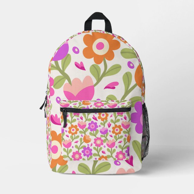Elegante Blumendesigns - schön und individuell anp Bedruckter Rucksack (Vorderseite)