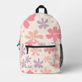 Elegante Blumendruckerei Botanische Kunst für die  Bedruckter Rucksack