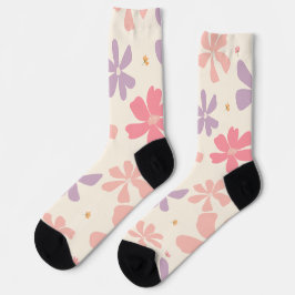 Elegante Blumendruckerei Botanische Kunst für die  Socken