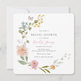 Elegante Blumendusche Einladung