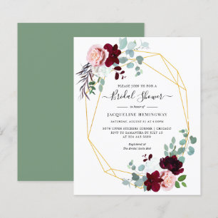 Elegante Blumendusche Einladung