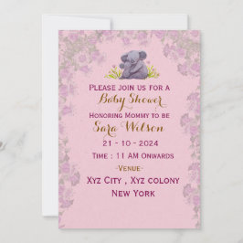 Elegante Blumendusche Einladung