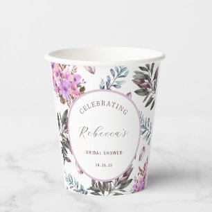 Elegante Blumeneinladung zur Brautparty-Papierbech Pappbecher